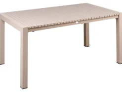 Havebord med udtræk ARDESIO 160/220 cm 90 cm Metal Sand Beige