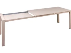 Havebord med udtræk ARDESIO 160/220 cm 90 cm Metal Sand Beige