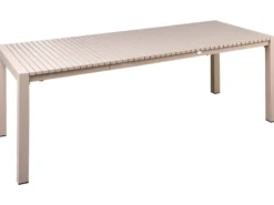 Havebord med udtræk ARDESIO 160/220 cm 90 cm Metal Sand Beige