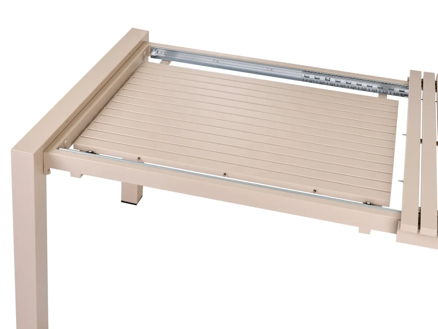 Havebord med udtræk ARDESIO 160/220 cm 90 cm Metal Sand Beige