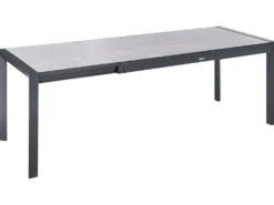 Havebord med udtræk BINASCO 160/220 cm 90 cm Sten effekt Grå