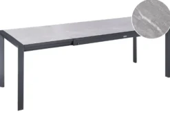 Havebord med udtræk BINASCO 160/220 cm 90 cm Sten effekt Grå