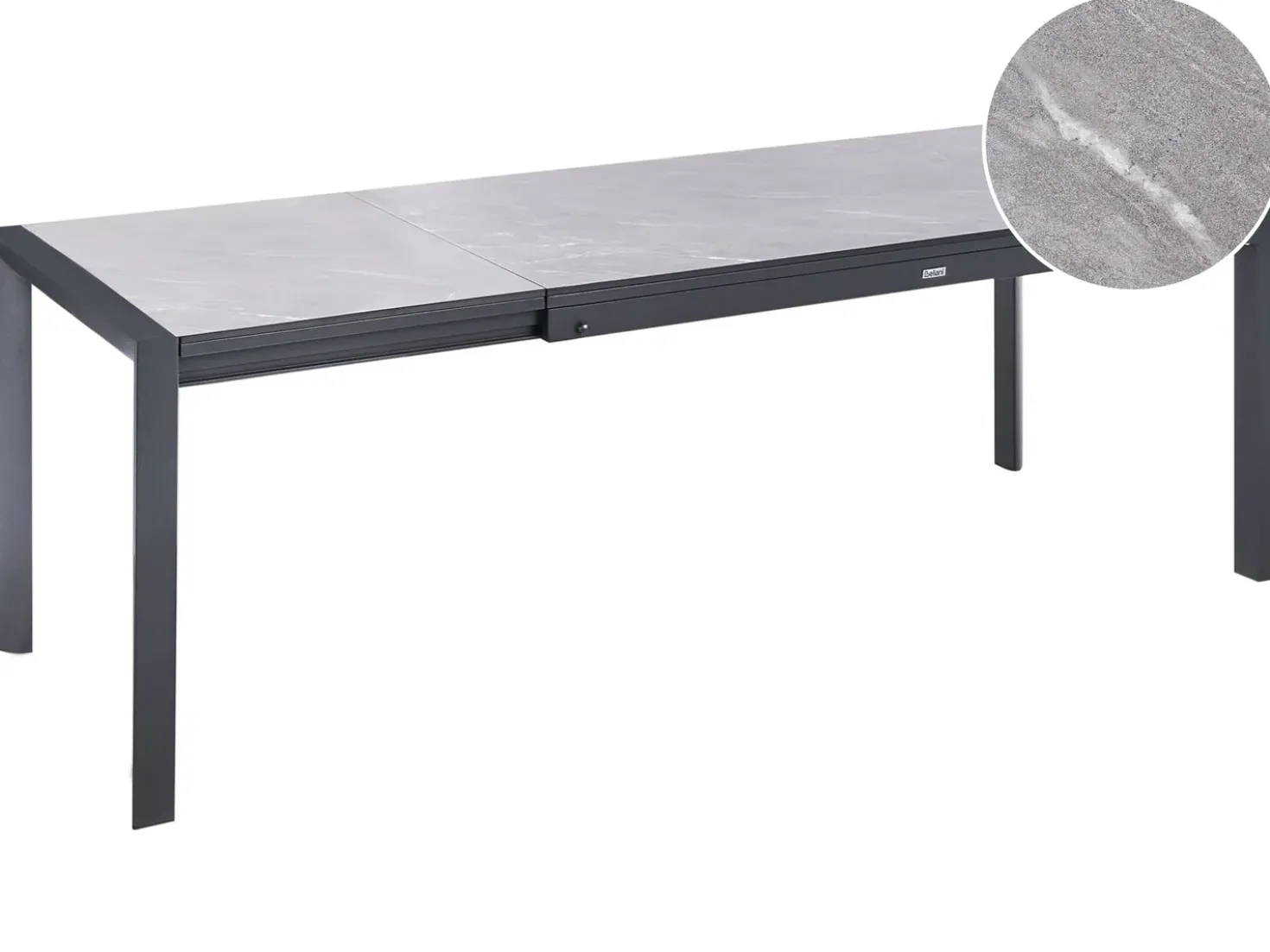 Havebord med udtræk BINASCO 160/220 cm 90 cm Sten effekt Grå
