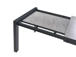 Havebord med udtræk BINASCO 160/220 cm 90 cm Sten effekt Grå