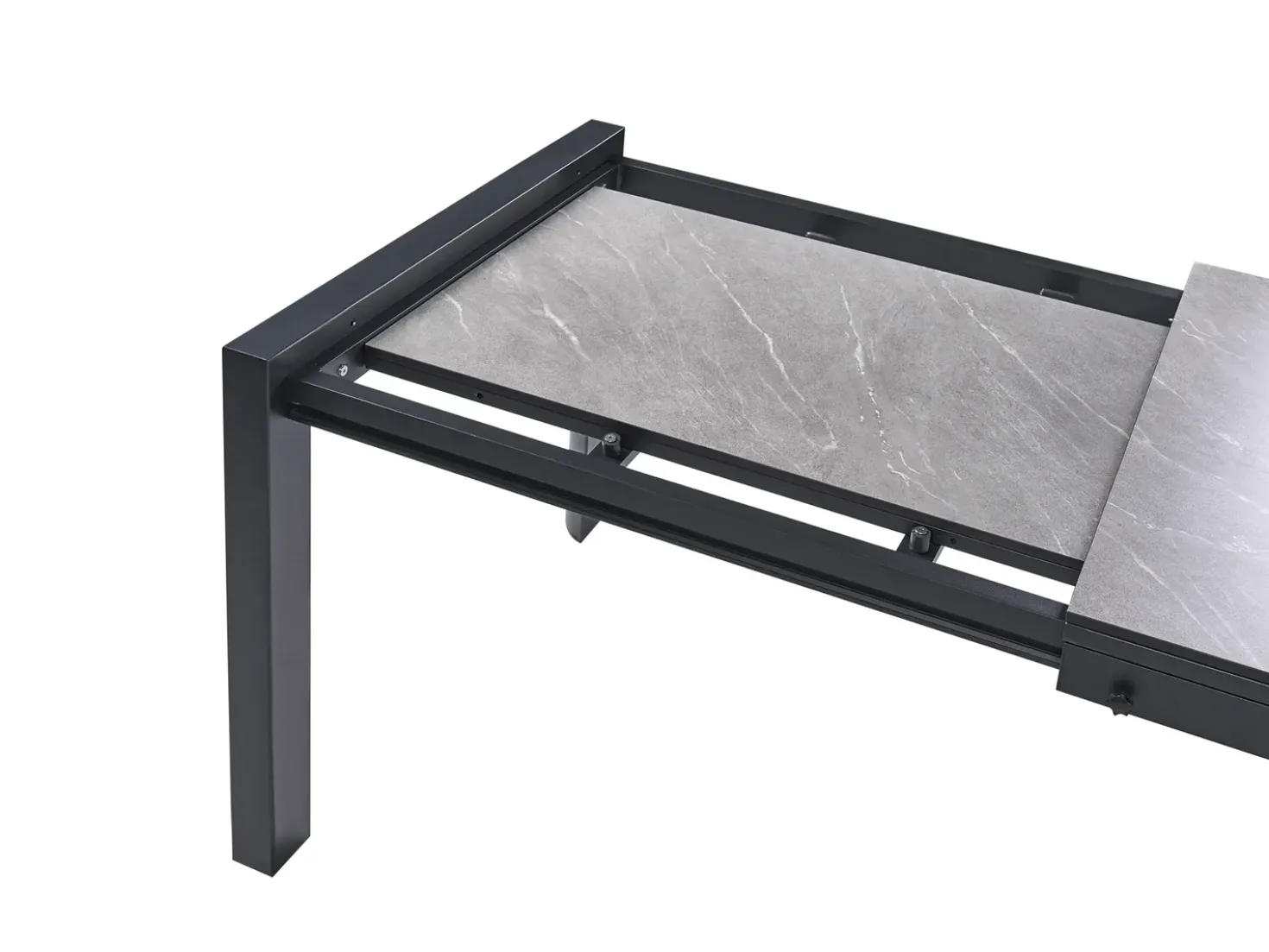 Havebord med udtræk BINASCO 160/220 cm 90 cm Sten effekt Grå