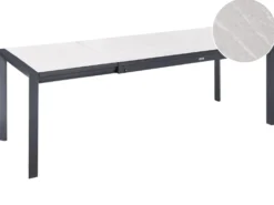 Havebord med udtræk BINASCO 160/220 cm 90 cm Beige