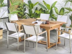 Havebord med udtræk JAVA 160/220 cm 90 cm Akacietræ Lysebrun