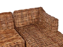 Have-hjørnesofa 3 personers BRIATICO Venstrevendt Rattan Naturlig