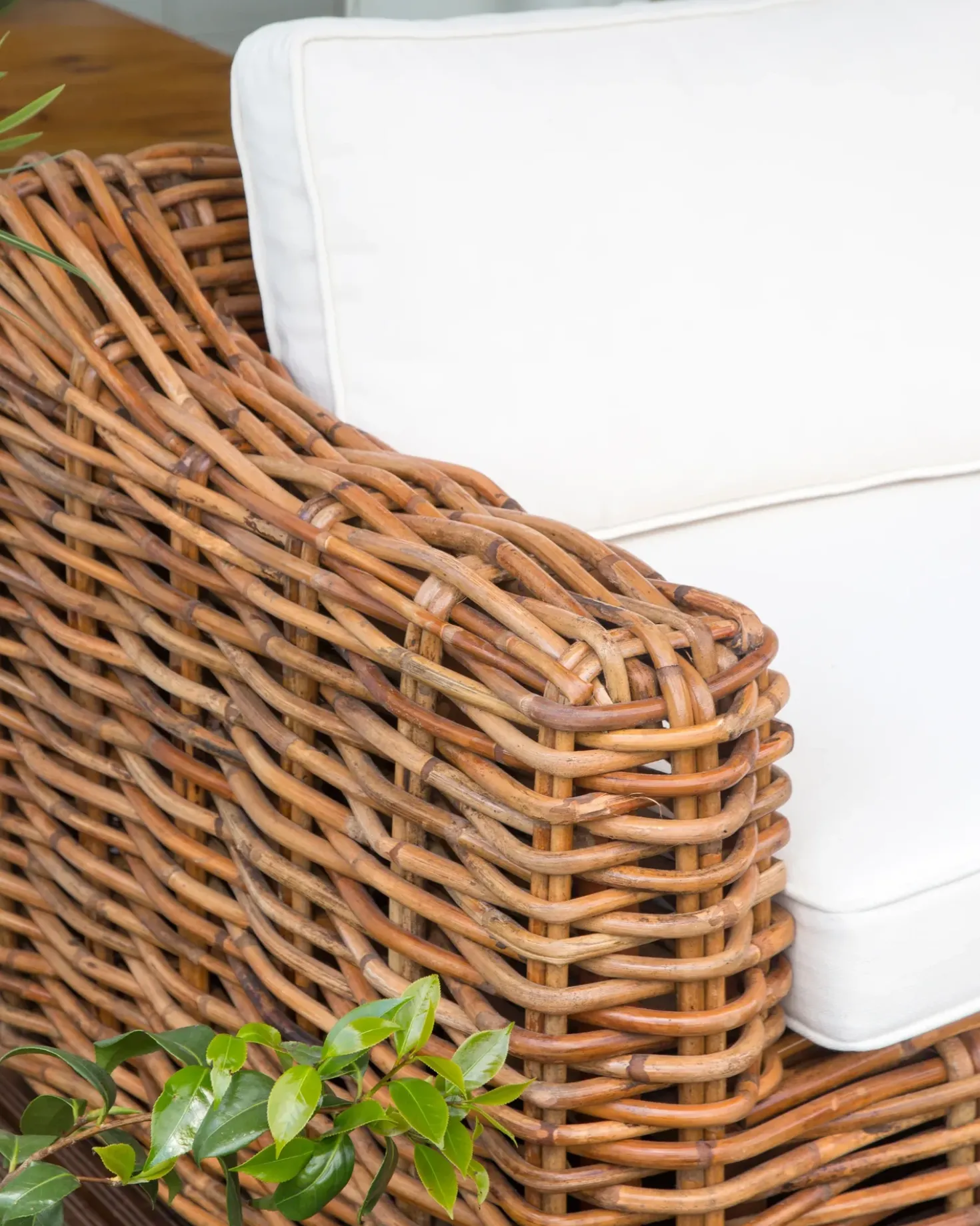 Have-hjørnesofa 3 personers BRIATICO Venstrevendt Rattan Naturlig