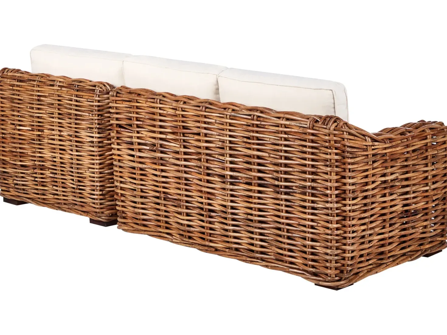 Have-hjørnesofa 3 personers BRIATICO Venstrevendt Rattan Naturlig