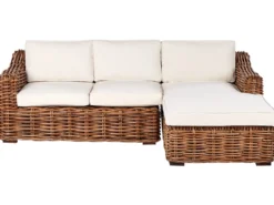 Have-hjørnesofa 3 personers BRIATICO Venstrevendt Rattan Naturlig