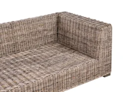 Have-hjørnesofa 3 personers VALLETRI Højrevendt Rattan Grå