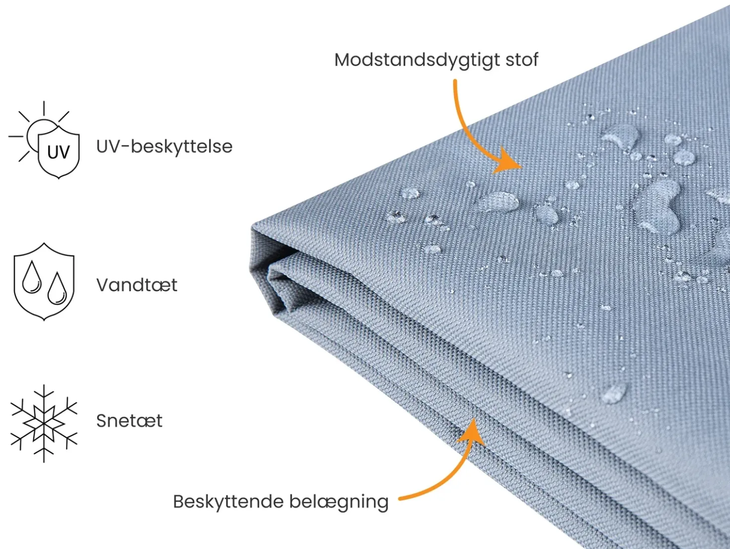 Havemøbelovertræk CHUVA 203 cm 35 cm 35 cm Grå