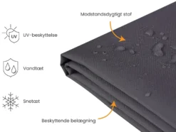 Havemøbelovertræk CHUVA 255 cm 180 cm 70 cm Sort