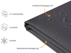 Havemøbelovertræk CHUVA 185 cm 105 cm 75 cm Sort