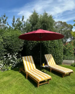 Haveparasol 255 cm BAIA Mørkerød