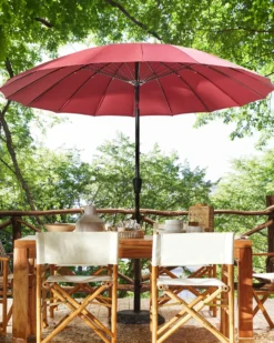 Haveparasol 255 cm BAIA Mørkerød