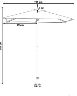 Haveparasol 195 cm FLAMENCO Navy Blå