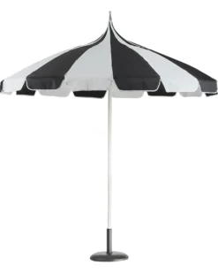 Haveparasol 245 cm MINOA Sort/hvid