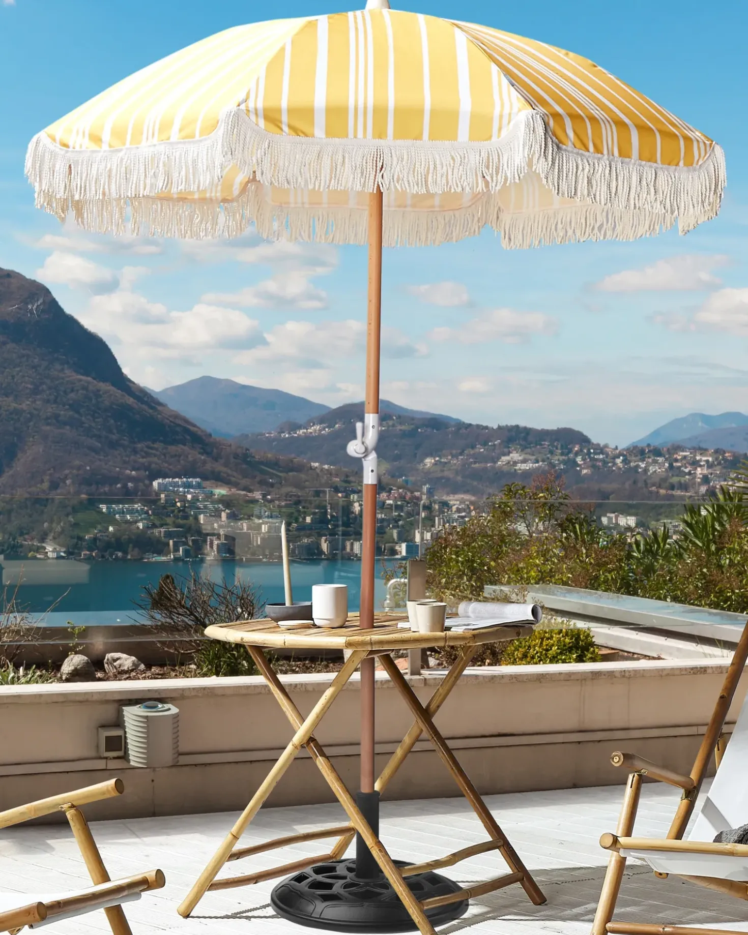 Haveparasol 150 cm MONDELLO Gul