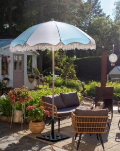 Haveparasol 155 cm MONDELLO Himmelblå