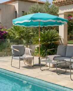 Haveparasol 232 cm SESTRIERE Turkis