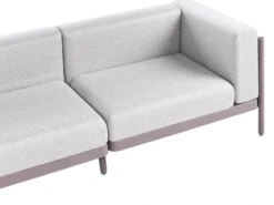 Havesofa 2 personers FERRETTI Brungrå