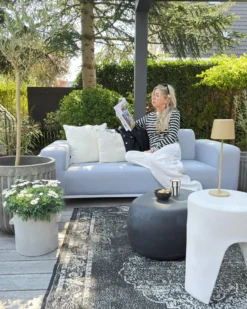 Havesofa 2 personers ROVIGO Lysegrå