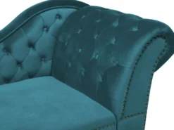 Højrevendt chaiselong NIMES Velour Blågrøn