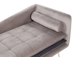 Højrevendt chaiselong GONESSE Velour Brungrå