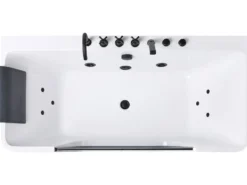 Hjørne-boblebad CAHUITA 160 x 75 cm Hvid