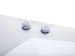 Hjørne-boblebad med LED FUERTE 175 x 85 cm Hvid