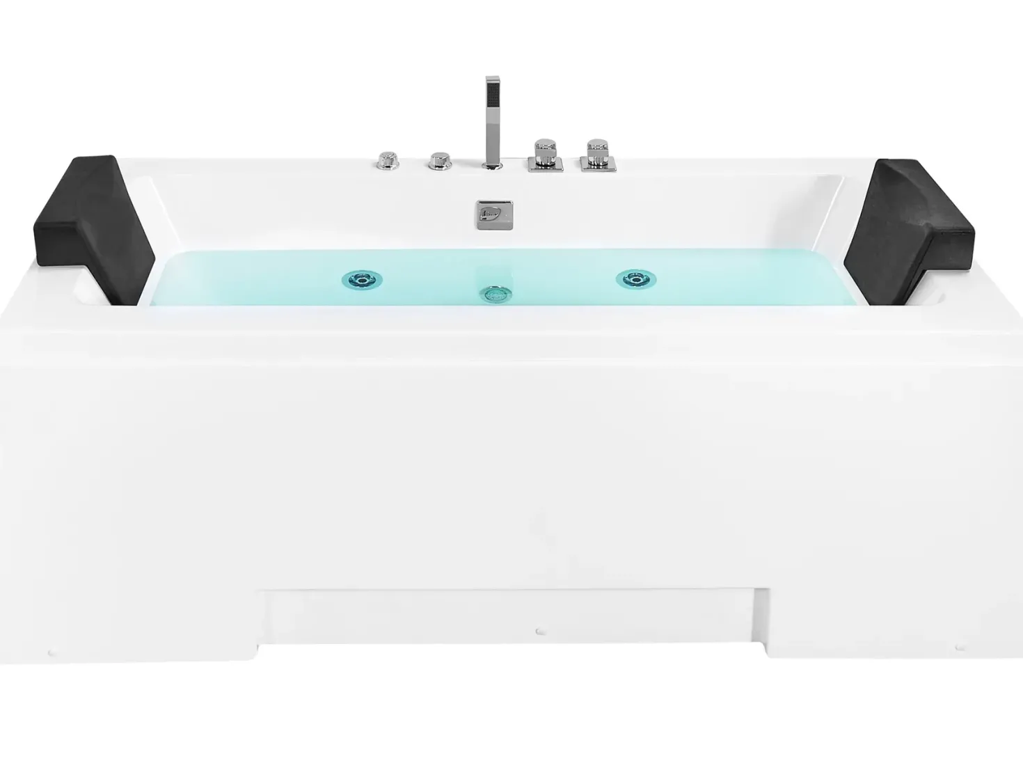 Hjørne-boblebad med LED GALLEY 170 x 75 cm Hvid