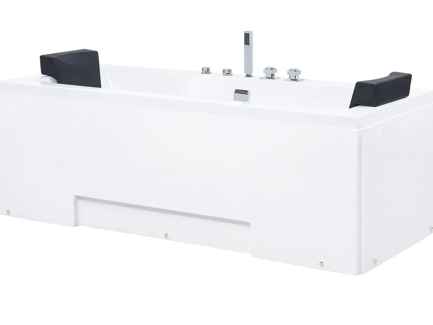 Hjørne-boblebad med LED GALLEY 170 x 75 cm Hvid