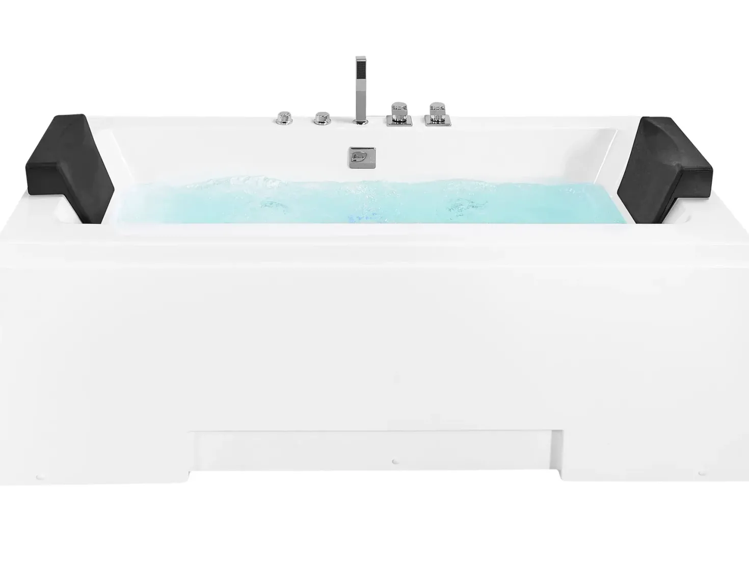 Hjørne-boblebad med LED GALLEY 170 x 75 cm Hvid