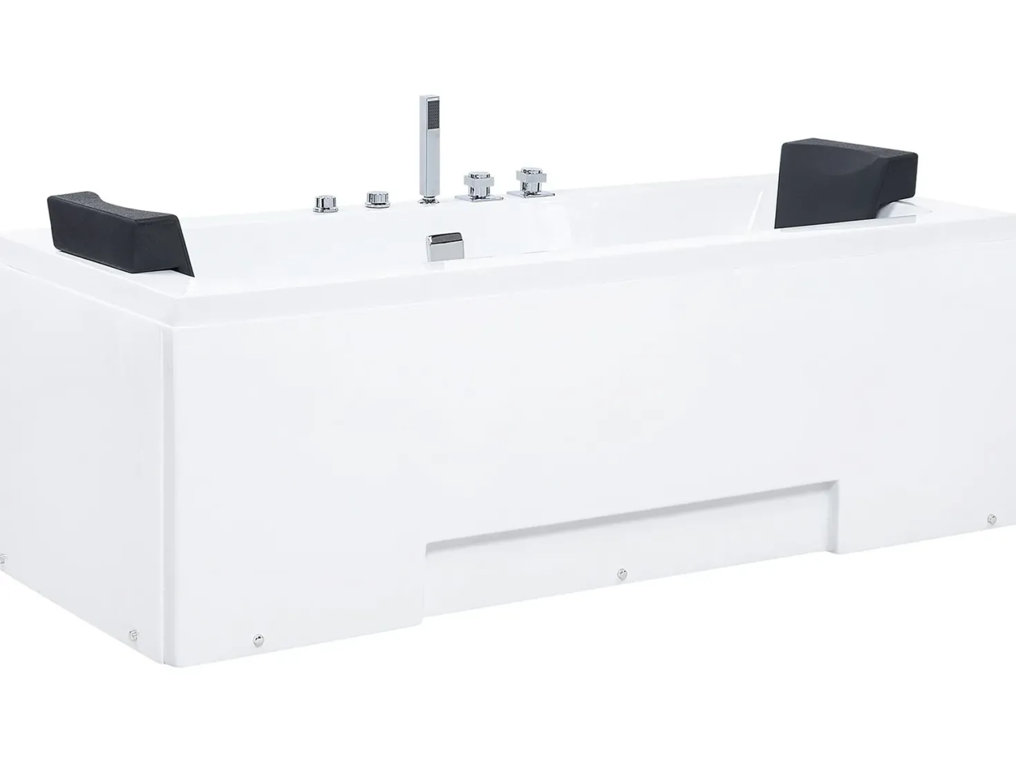 Hjørne-boblebad med LED GALLEY 170 x 75 cm Hvid