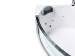 Hjørne-boblebad med LED TAMULA 148 x 66 cm Hvid