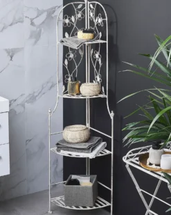 Hjørnereol BIELLA Metal 158 cm 35 cm Hvid