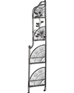 Hjørnereol SIDERNO Metal 158 cm 35 cm Sort