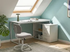 Hjørneskrivebord SOGNE Hvid 140 cm 100 cm