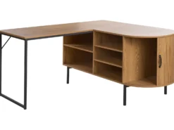 Hjørneskrivebord SOLARI Lysebrun 140 cm 140 cm