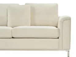 Hjørnesofa 5 personers OSLO Beige med fodskammel Højrevendt