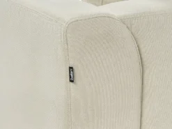 Hjørnesofa 5 personers OSLO Beige med fodskammel Højrevendt