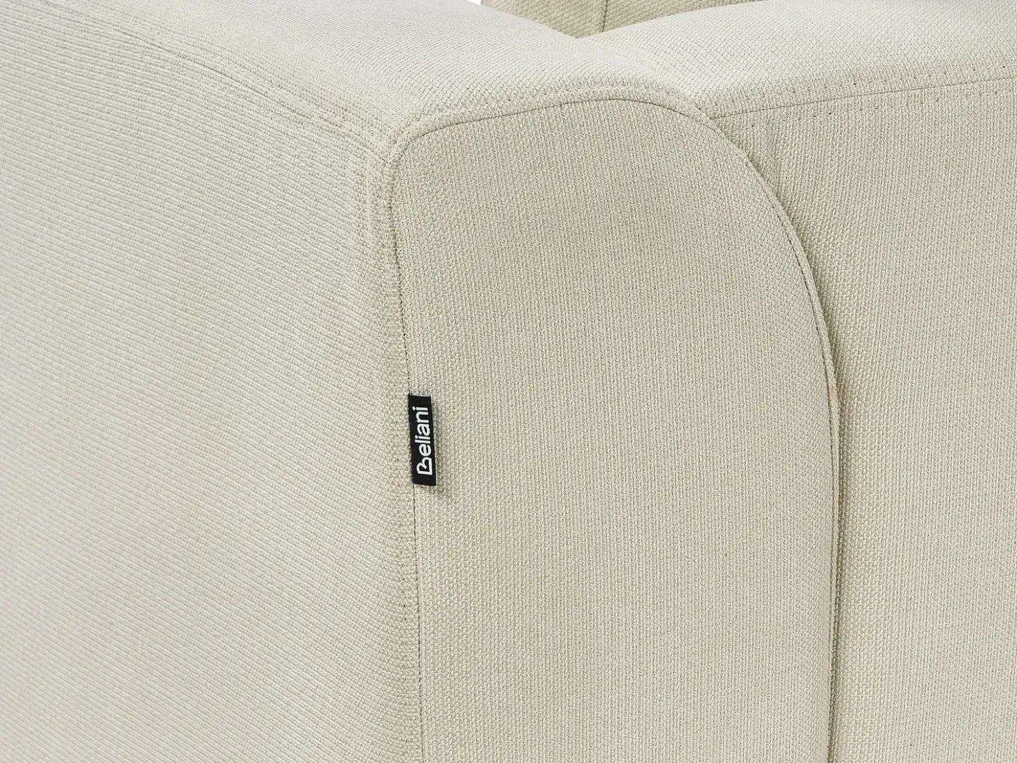 Hjørnesofa 5 personers OSLO Beige med fodskammel Højrevendt
