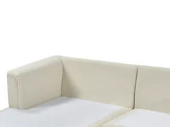 Hjørnesofa 5 personers OSLO Beige med fodskammel Højrevendt