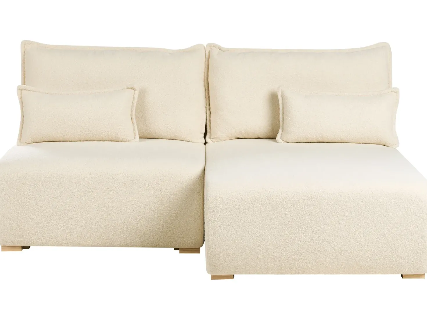 Hjørnesofa modul NERBO Boucle Cremehvid Venstrevendt