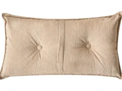 Hjørnesofa 3 personers DOLVA Fløjl Beige Højrevendt
