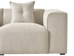 Hjørnesofa 3 personers DOLVA Lys Beige Højrevendt