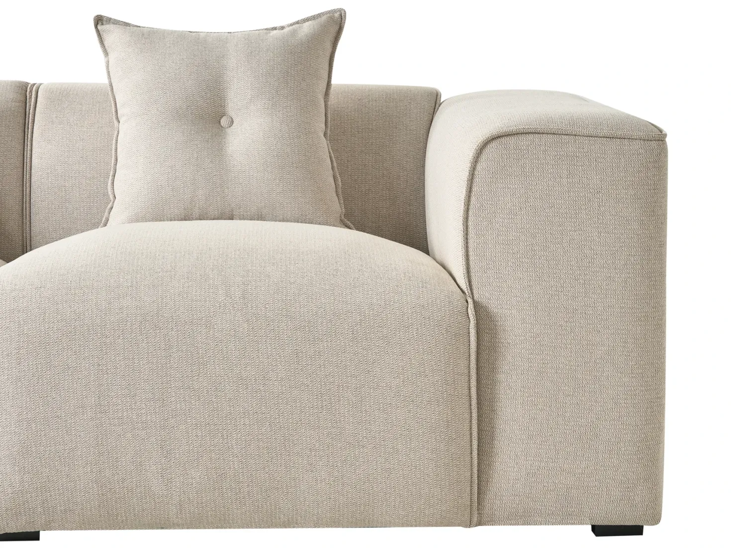 Hjørnesofa 3 personers DOLVA Lys Beige Højrevendt