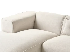 Hjørnesofa 3 personers DOLVA Lys Beige Højrevendt